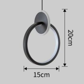 Modern Simple Bedroom Nordic Bed Lamp LED Double Ring Small Chandelier