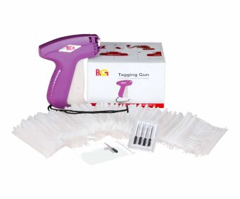 Standard Tagging Gun Price Tag Attacher Gun for Clothing with 5 Needles and 2000 2" Barbs Fasteners, Purple