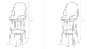 swivel bar & couter stool, 24"&30" adjustable, (set of 2)