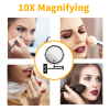8-inch Wall Mounted Makeup Vanity Mirror, 1X / 10X Magnification Mirror, 360Â¬âˆž Swivel with Extension Arm (Black&Chrome)