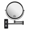 8-inch Wall Mounted Makeup Vanity Mirror, 1X / 10X Magnification Mirror, 360Â¬âˆž Swivel with Extension Arm (Black&Chrome)