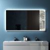 Led Bathroom Mirror with Lights; 60 Inch Anti-Fog Adjustable Front and Backlit Mirror for Bathroom; 3 Colors Dimmable Bathroom Led Mirror; Wall Mount