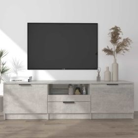 TV Cabinet Concrete Gray 55.1"x13.8"x15.7" Engineered Wood