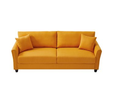 2042 Yellow three-seater sofa in linen