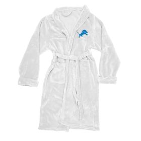 Lions OFFICIAL NFL Men's L/XL Silk Touch Bath Robe; 26" x 47"