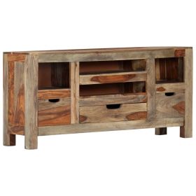 Sideboard Gray 39.4"x11.8"x19.7" Solid Sheesham Wood