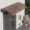Window Awning Door Canopy 40"x35", Awning Front Door Canopy Patio Cover Yard Garden, Window Awning Outdoor Polycarbonate Hollow Sheet Door Patio Canop