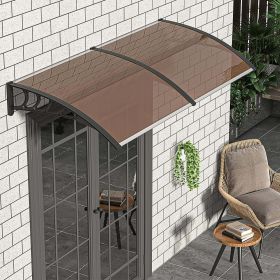 Window Awning Door Canopy 40"x35", Awning Front Door Canopy Patio Cover Yard Garden, Window Awning Outdoor Polycarbonate Hollow Sheet Door Patio Canop