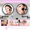 8-inch Wall Mounted Makeup Vanity Mirror, 1X / 10X Magnification Mirror, 360Â¬âˆž Swivel with Extension Arm (Black&Chrome)