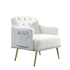 [Video]Welike 30 "W Modern Chesterfield Tufted Upholstered Chair with Deep Buttons; Living Room Chair; Comfortable Armchair; Gold Hardware Legs; Tufte
