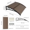 Window Awning Door Canopy 40"x35", Awning Front Door Canopy Patio Cover Yard Garden, Window Awning Outdoor Polycarbonate Hollow Sheet Door Patio Canop