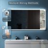 Led Bathroom Mirror with Lights; 60 Inch Anti-Fog Adjustable Front and Backlit Mirror for Bathroom; 3 Colors Dimmable Bathroom Led Mirror; Wall Mount