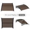 Window Awning Door Canopy 40"x35", Awning Front Door Canopy Patio Cover Yard Garden, Window Awning Outdoor Polycarbonate Hollow Sheet Door Patio Canop