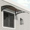 Window Awning Door Canopy 40"x35", Awning Front Door Canopy Patio Cover Yard Garden, Window Awning Outdoor Polycarbonate Hollow Sheet Door Patio Canop