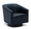 Garland Midnight Blue Wood Base Swivel Chair