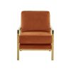 Divani Casa Bayside Modern Orange Fabric Accent Chair