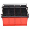 Paper Log Briquette Maker Steel 15"x12.2"x7.1" Black and Red