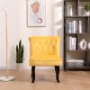 Yellow Velvet Accent Chair â€šÃ„Ã¬ Upholstered Single Sofa with Sturdy Wood Frame for Living Room, Home & Office Furniture