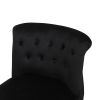 Modern Black Velvet Accent Chair Contemporary Upholstered Single Sofa for Home & Office Living Room Furniture