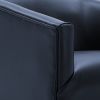 Garland Midnight Blue Wood Base Swivel Chair