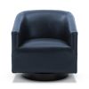 Garland Midnight Blue Wood Base Swivel Chair