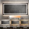 84 in. W x 32 in. H LED Large Rectangular Frameless Anti-Fog Bathroom Mirror Front & Backlit
