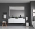 60in. W x 48 in. H LED Lighted Bathroom Wall Mounted Mirror with High Lumen+Anti-Fog Separately Control bedroom full-length mirror bathroom led mirror
