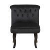 Modern Black Velvet Accent Chair Contemporary Upholstered Single Sofa for Home & Office Living Room Furniture
