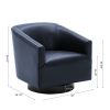 Garland Midnight Blue Wood Base Swivel Chair