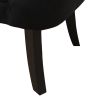 Modern Black Velvet Accent Chair Contemporary Upholstered Single Sofa for Home & Office Living Room Furniture