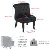 Modern Black Velvet Accent Chair Contemporary Upholstered Single Sofa for Home & Office Living Room Furniture