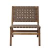 Oslo Faux Leather Woven Accent Chair