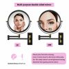 8-inch Wall Mounted Makeup Vanity Mirror, 1X / 10X Magnification Mirror, 360Â¬âˆž Swivel with Extension Arm (Black&Gold)