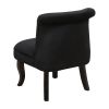Modern Black Velvet Accent Chair Contemporary Upholstered Single Sofa for Home & Office Living Room Furniture