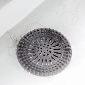 1pc Bathroom Hair Catcher, Debris Filter, Hair Filter, Easy To Install And Clean, For Bathroom Bathtub And Kitchen, Bathroom Accessories (Color: Grey)