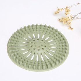 1pc Bathroom Hair Catcher, Debris Filter, Hair Filter, Easy To Install And Clean, For Bathroom Bathtub And Kitchen, Bathroom Accessories (Color: Green)