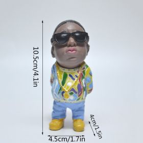 1pc; Hip Hop Legend Commemorative Statue Resin Crafts Ornament (Items: Man)