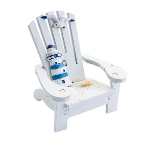 Beach Chair Home Decoration Creative Cute Ocean Beach Chair Ornament Wooden Craft Mini Miniature Kids Toy Decoraciâˆšâ‰¥n Hogar (Color: B, Ships From: China)