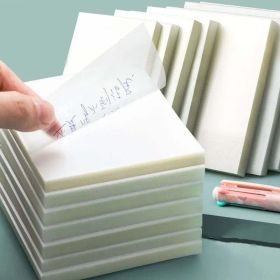Transparent sticky notes with scrapes stickers sticky simple and high-value note paper for Student office stationery (Color: Medium)