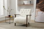 COOLMORE Wood Frame Armchair, Modern Accent Chair Lounge Chair for Living Room