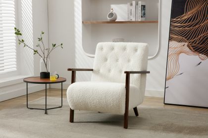 COOLMORE Wood Frame Armchair, Modern Accent Chair Lounge Chair for Living Room (Color: As pic)