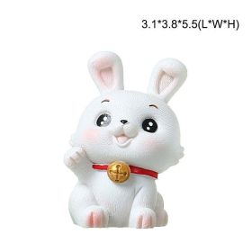 Chinese Lucky Wealth Waving Cat Gold Waving Hand Cat Home Decor Welcome Waving Cat Sculpture Statue Decor Car Ornament (Color: Decoration A, size: S)