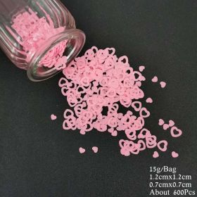 Acrylic Heart Confetti Scatter Crystal Beads Wedding Party Decor Squins Engaement Anniversary Valentine Party Supplies (Color: PK HEART C)