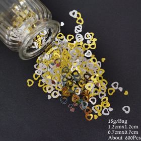 Acrylic Heart Confetti Scatter Crystal Beads Wedding Party Decor Squins Engaement Anniversary Valentine Party Supplies (Color: GS HEART C)
