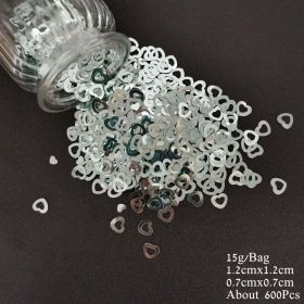 Acrylic Heart Confetti Scatter Crystal Beads Wedding Party Decor Squins Engaement Anniversary Valentine Party Supplies (Color: LG HEART C)