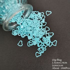 Acrylic Heart Confetti Scatter Crystal Beads Wedding Party Decor Squins Engaement Anniversary Valentine Party Supplies (Color: BL HEART B)