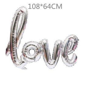 18inch Round White Gold Glitter Print Mr & Mrs LOVE foil Balloons bride to be marriage Wedding Decor Valentine Day Supplies (Ballon Size: 10inch, Color: B03)