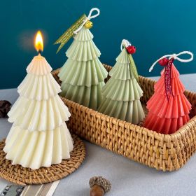 3D Geometric Pine Silicone Candle Mold DIY Christmas tree Craft Gifts Making Aromath Soap Resin Molds Home Decor Supplies (Color: Small)