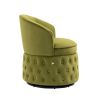 360 Degree Swivel Cuddle Barrel Accent Sofa Chairs, Round Armchairs with Wide Upholstered, Fluffy Velvet Fabric Chair for Living Room, Bedroom, Office