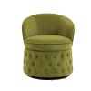 360 Degree Swivel Cuddle Barrel Accent Sofa Chairs, Round Armchairs with Wide Upholstered, Fluffy Velvet Fabric Chair for Living Room, Bedroom, Office